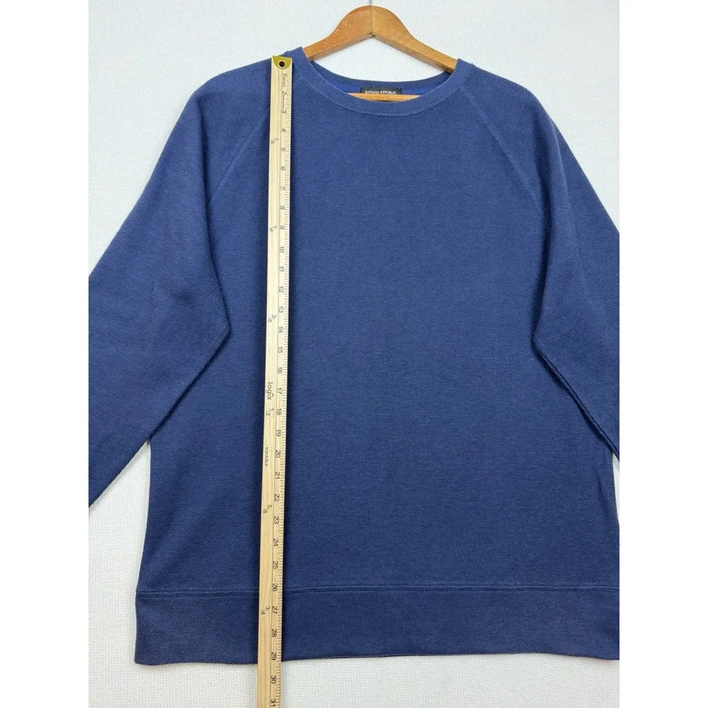 Banana Republic Navy Blue Crewneck Pullover Shirt Men's‎ XL Preppy Thermal